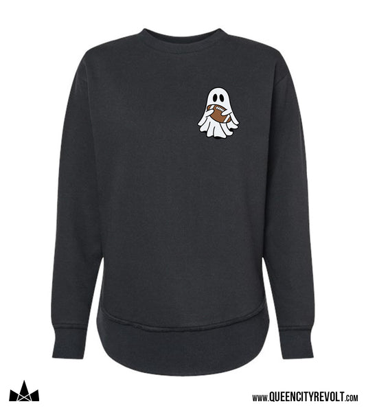 Cincinnati Football, Ghost Women's Crew Sweatshirt, Black