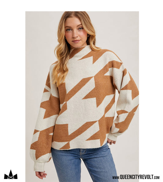 Women's Houndstooth Sweater