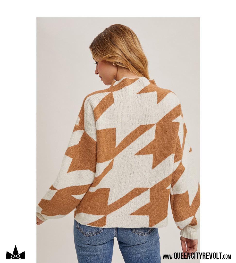 Women's Houndstooth Sweater