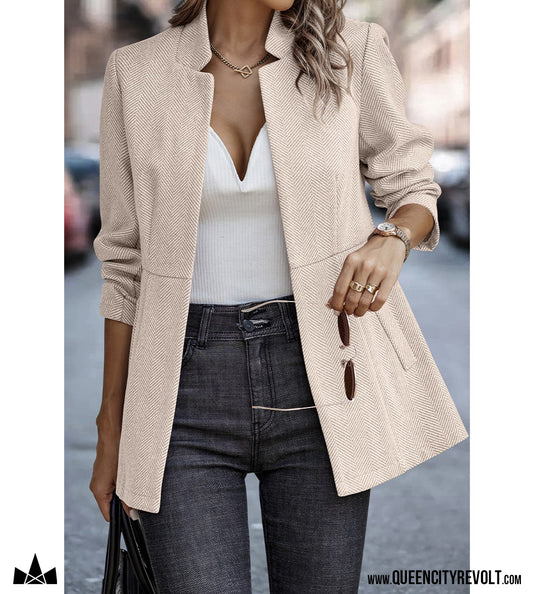 Women's Long Lightweight Jacket, Beige