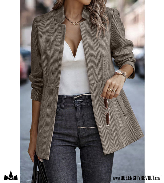 Women's Long Lightweight Jacket, Coffee
