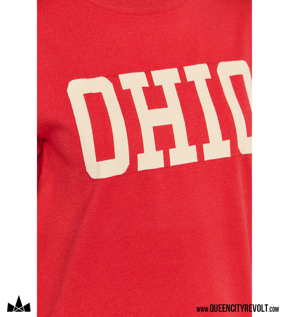 Women's Ohio Long Sleeve Sweater, Red