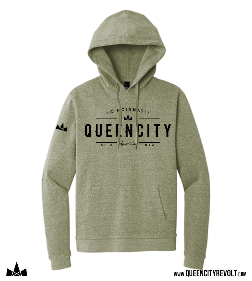 Queen City Hoodie, Military Green