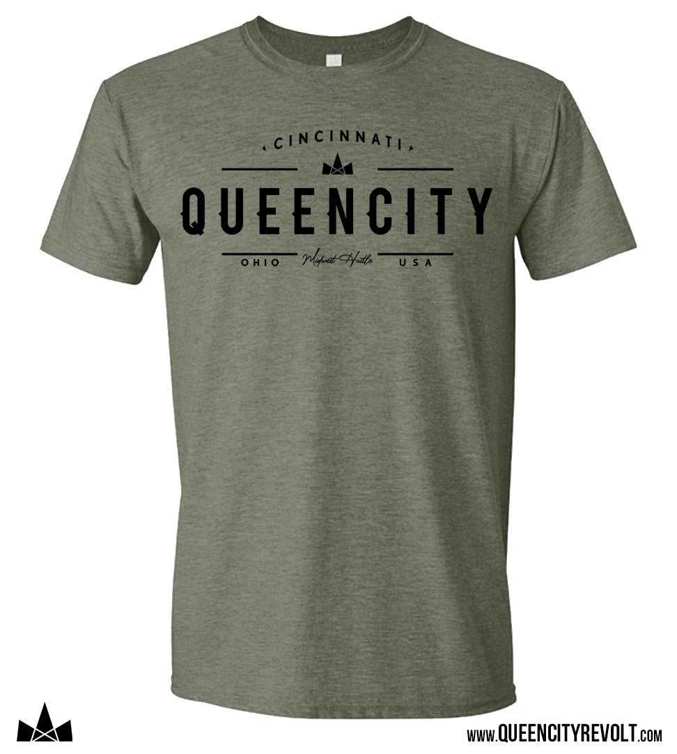 Queen City Tshirt, Military Green