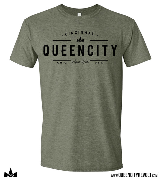 Queen City Tshirt, Military Green
