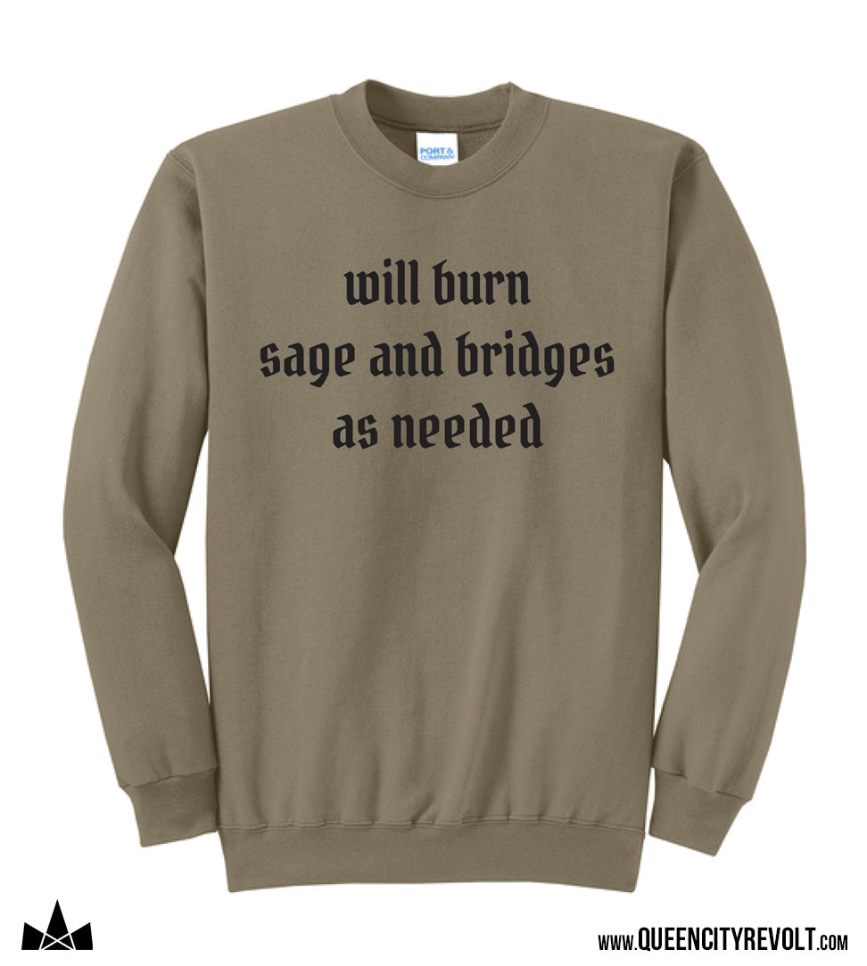 Sage and Bridges Crew Sweatshirt, Brown