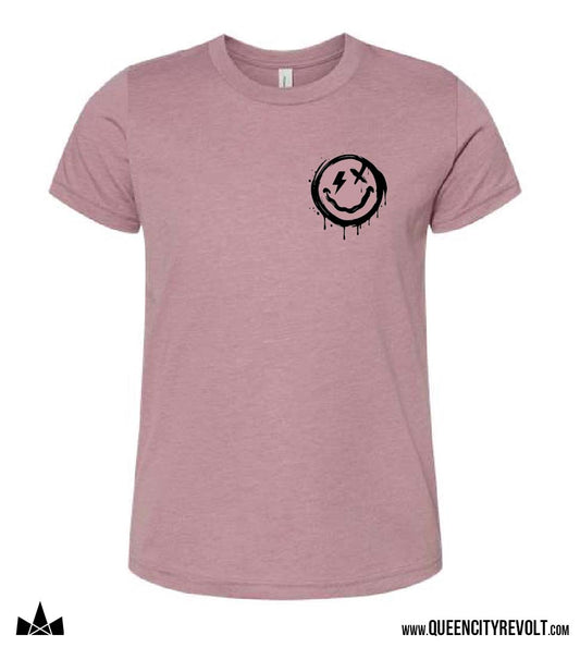 Smile Drip Youth Tshirt, Lilac