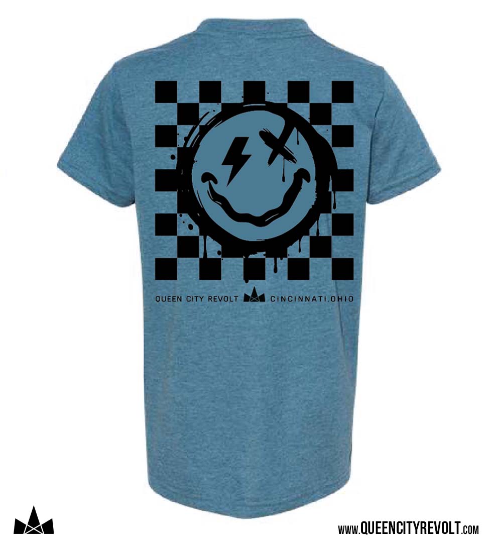 Smile Drip Youth Tshirt, Teal