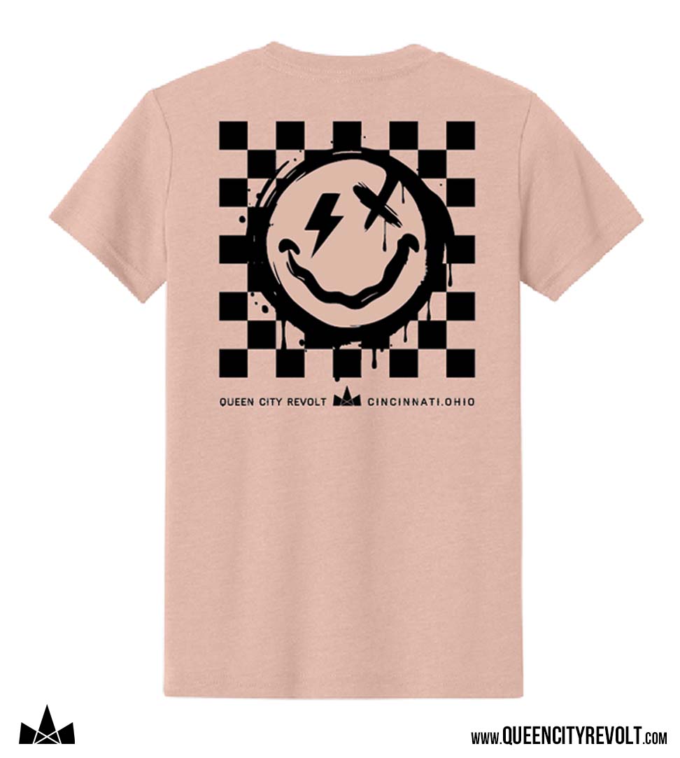 Smile Drip Youth Tshirt, Peach