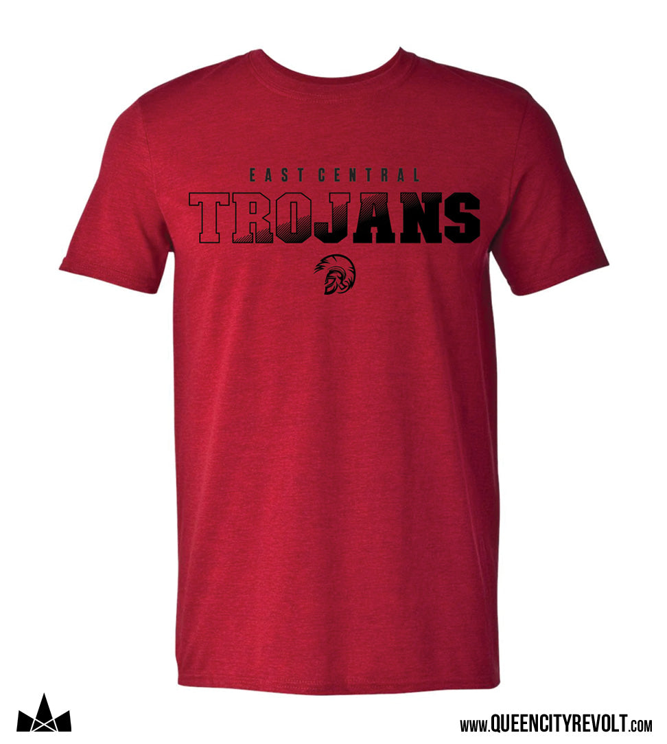 East Central Trojans Tshirt, Red
