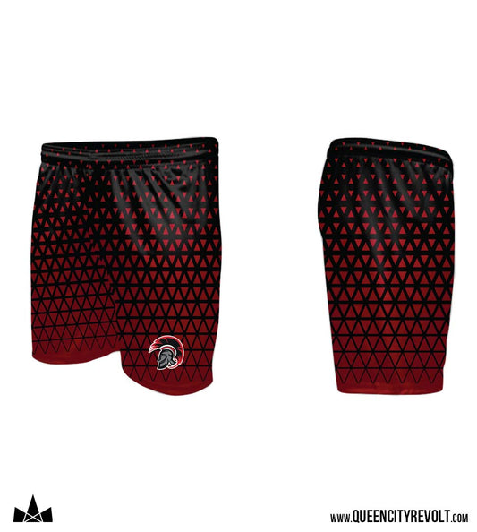 East Central Youth Diamond Shorts, Black/Red