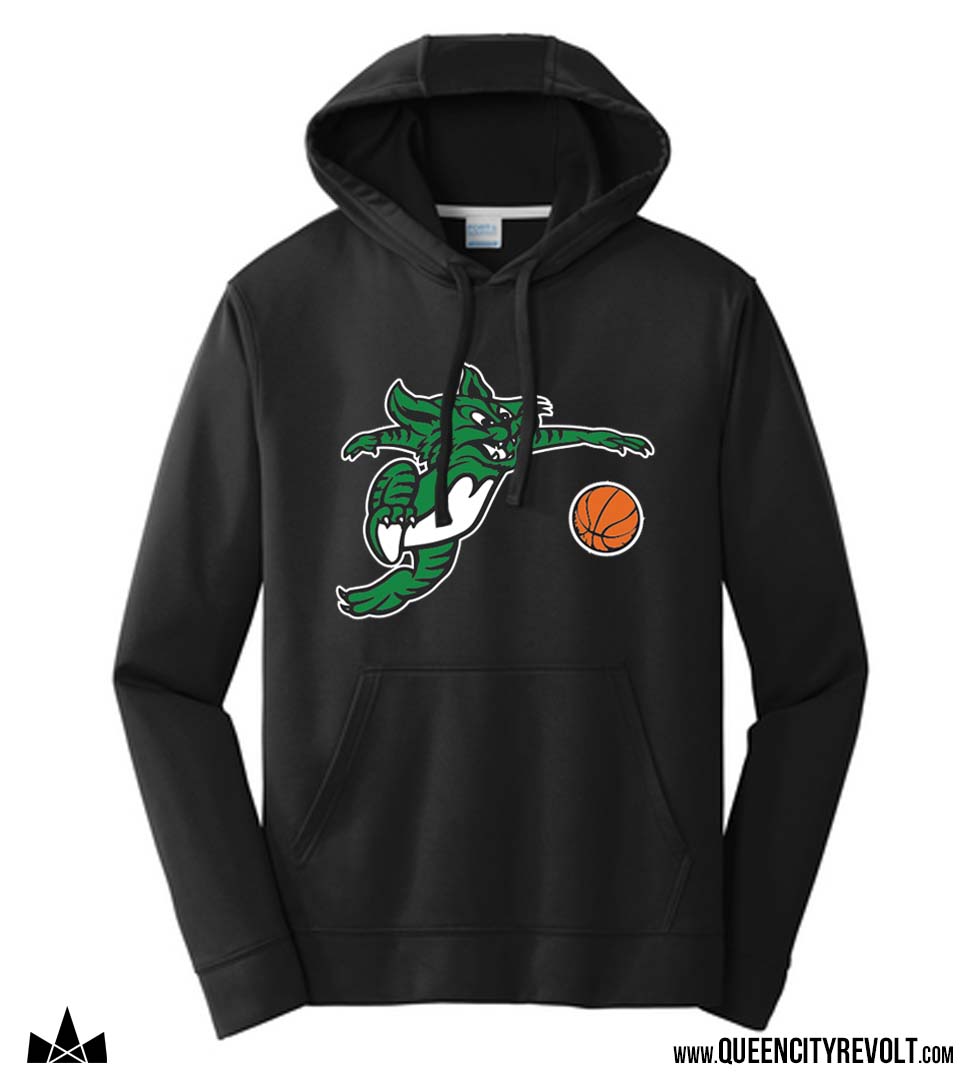 SALE! Harrison Vintage Cat Basketball Performance Hoodie, Black