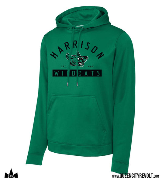 Harrison Vintage Wildcat Performance Hoodie, Green
