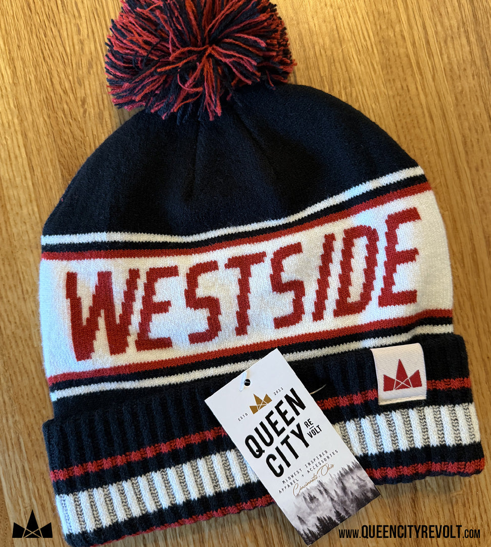 Westside Knit Beanie, Red/Black