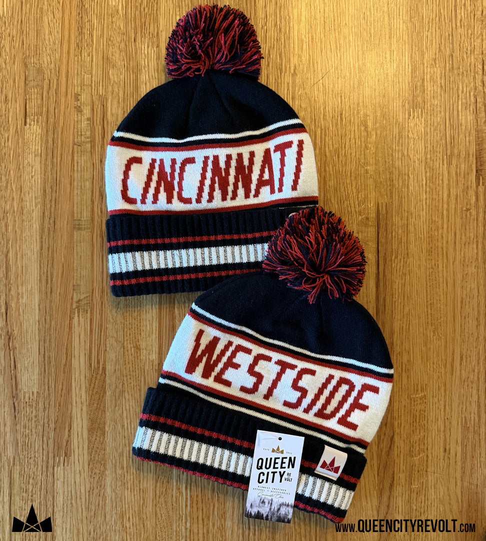 Westside Knit Beanie, Red/Black