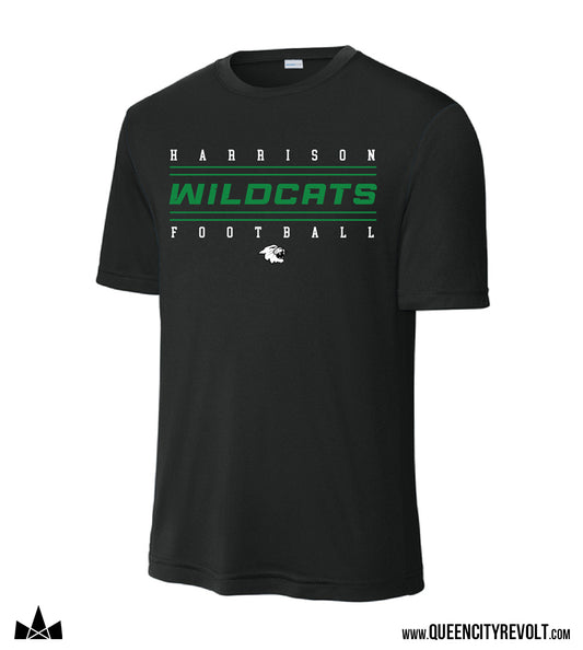 SALE! Harrison Wildcats Football Performance Tshirt, Black